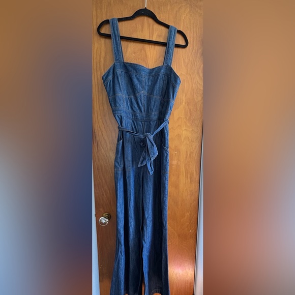 Anthropologie Denim - Anthropologie Denim Jumpsuit with Tie Waist - Blue